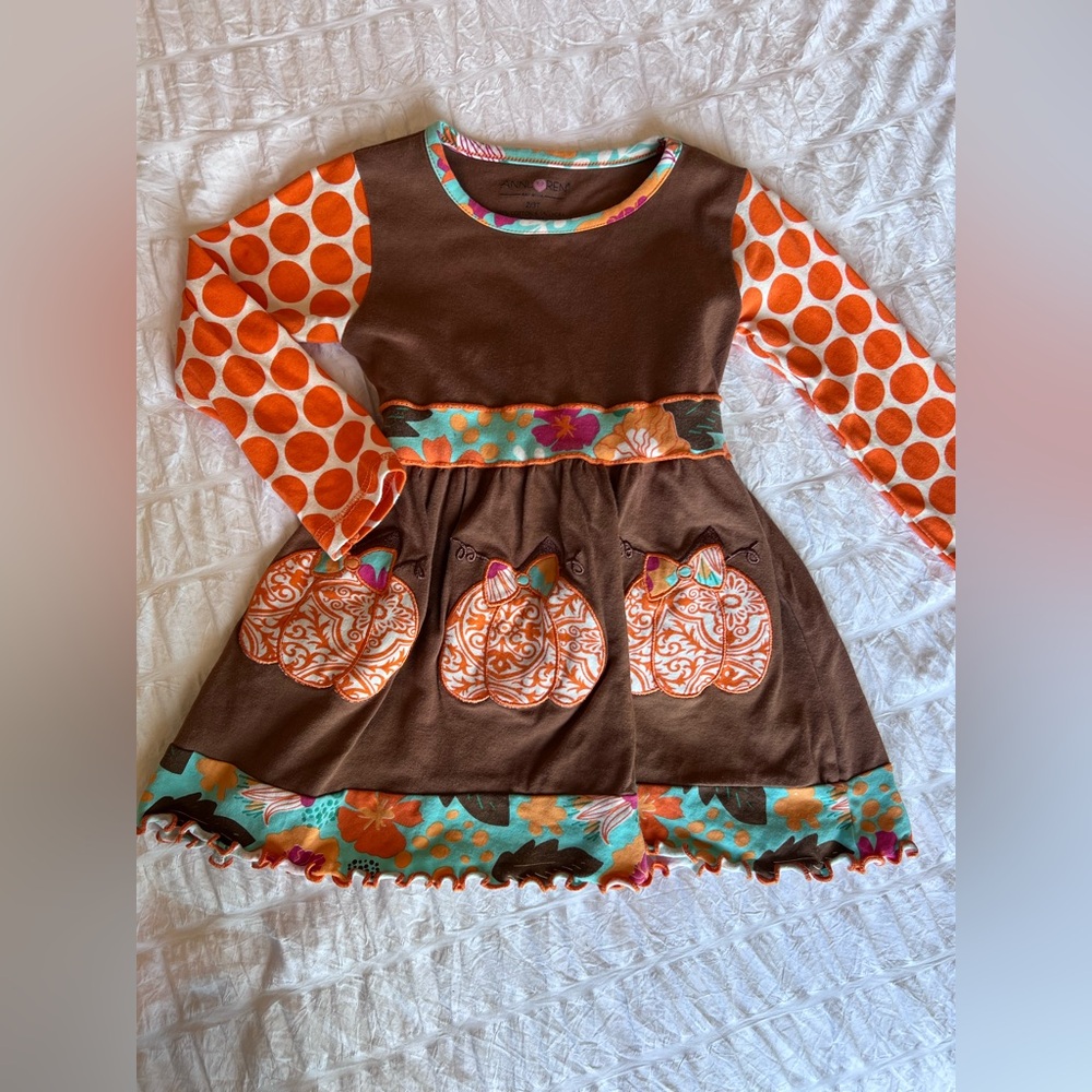 Toddler Girl Pumpkin Dress Holiday/Thanksgiving Size 2T